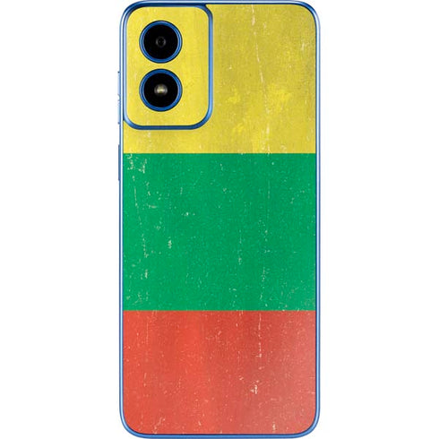 Lithuania Flag Distressed Moto G Play 4G (2024) Skin